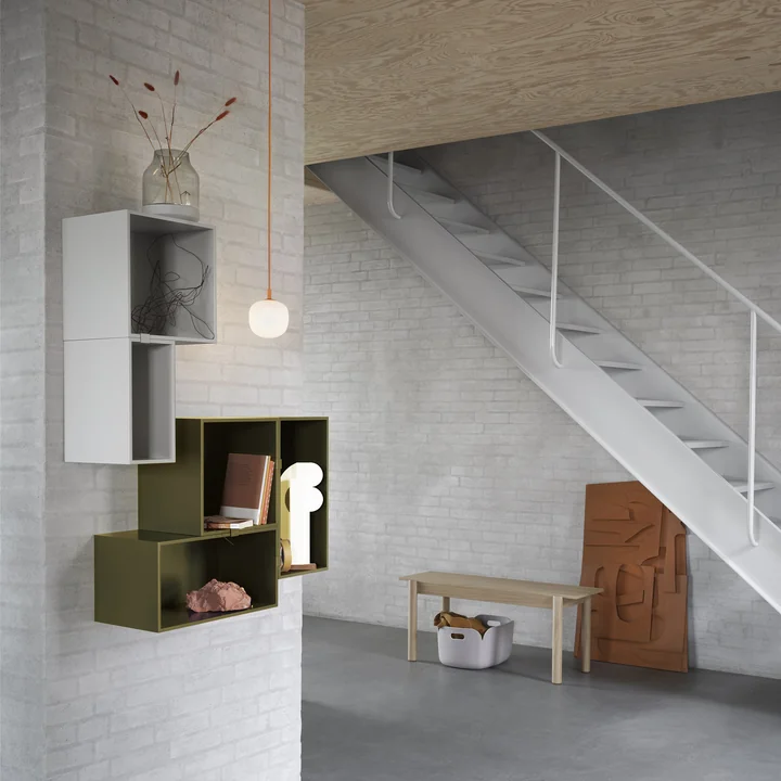 Muuto - Mini Stacked System Regalmodul, large / braungrün