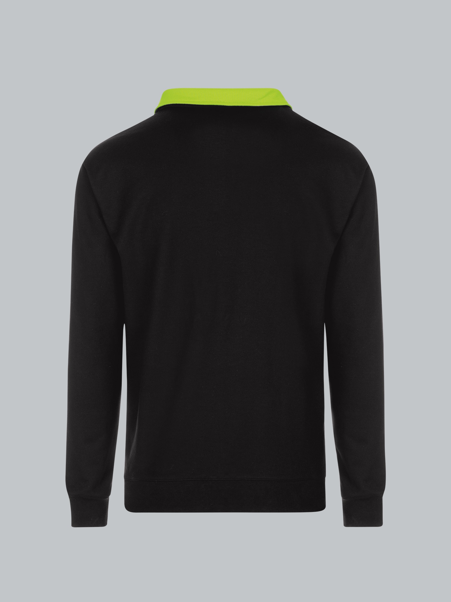 Sweatshirt mit Kragen und Reißverschluss Schwarz