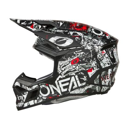 Casque cross O'Neal 3SRS - ATTACK 2025 - Noir / Blanc