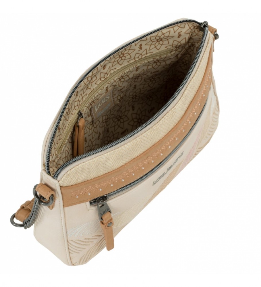 Bolsa transversal Lois Galatea bege, marrom