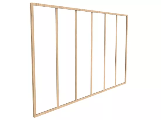 Verrière atelier en aluminium thermolaqué - 180x105 cm - Naturel clair - BAYVIEW