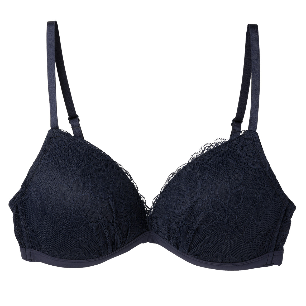 Gina Benotti Damen Soft-BH mit Spitzenbesatz dunkelblau