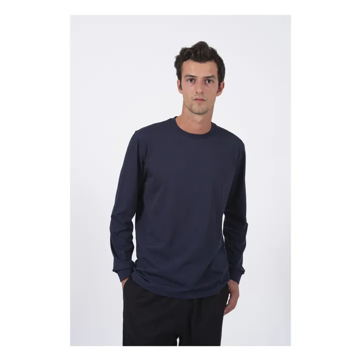 Talc T-shirt Manches Longues Sagace | Bleu marine