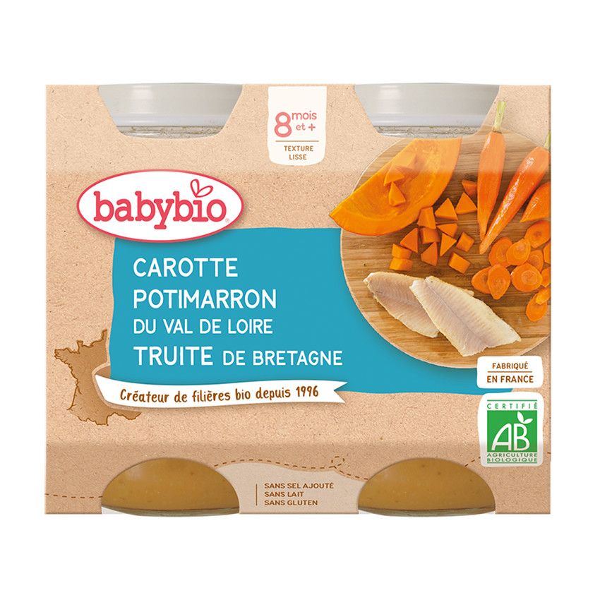 Petit pot légumes et truite de Bretagne - 2x200g - Doré