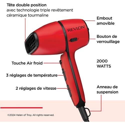 Sèche-cheveux Revlon AirFlow control RVDR5320E Rouge