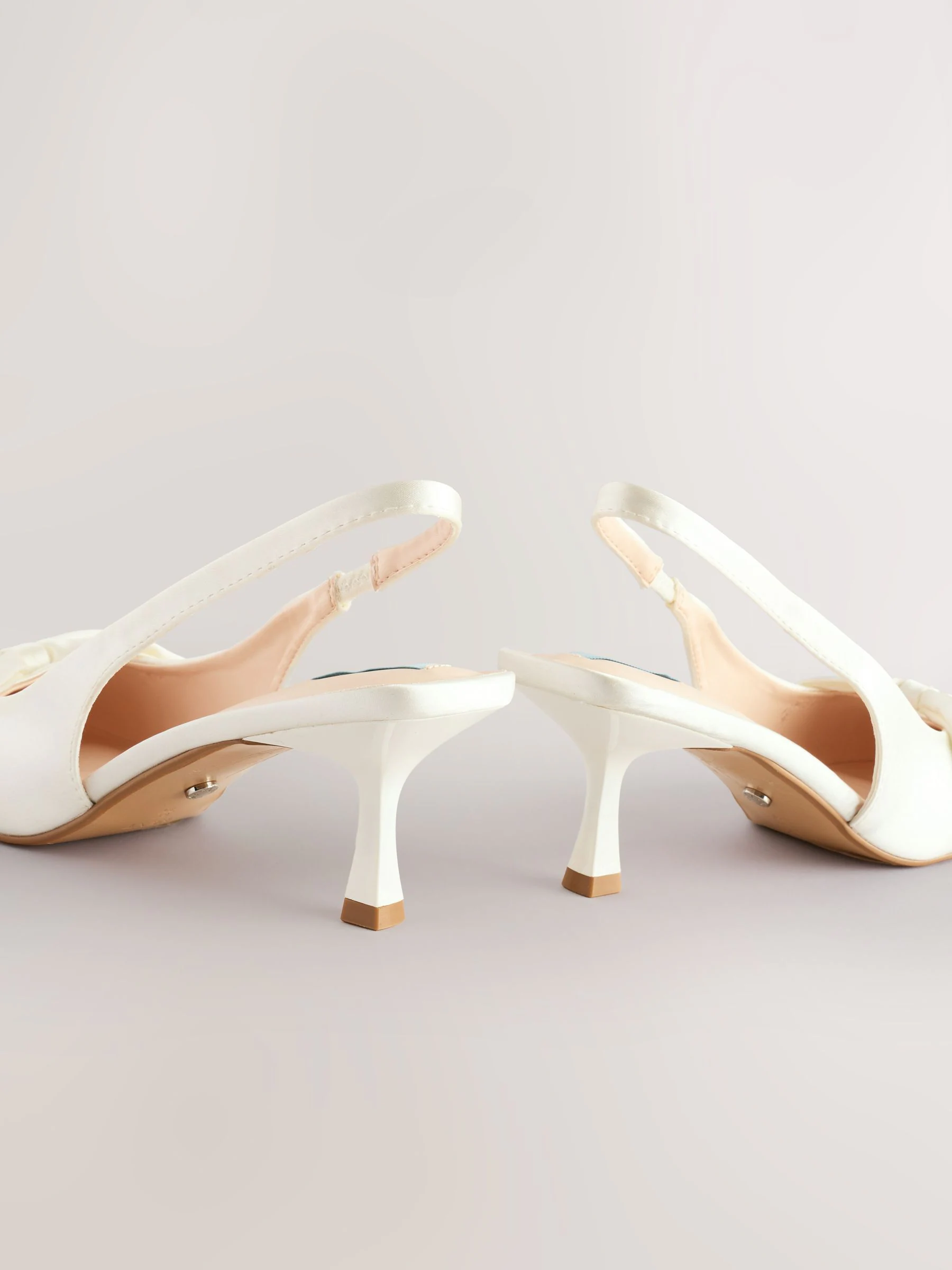 Ivoor - Forever Comfort® Wedding Satin Bow Pointed Toe Slingback Heels