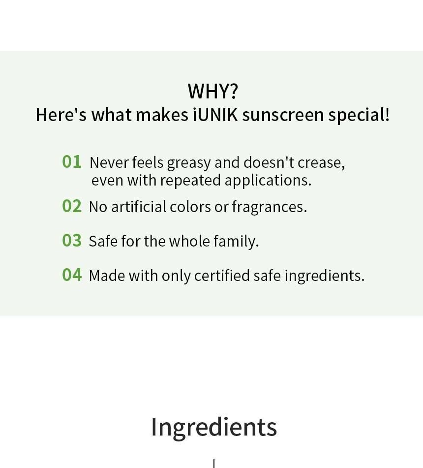 iUNIK - Centella Kalmerende Dagelijkse Zonnebrandcrème