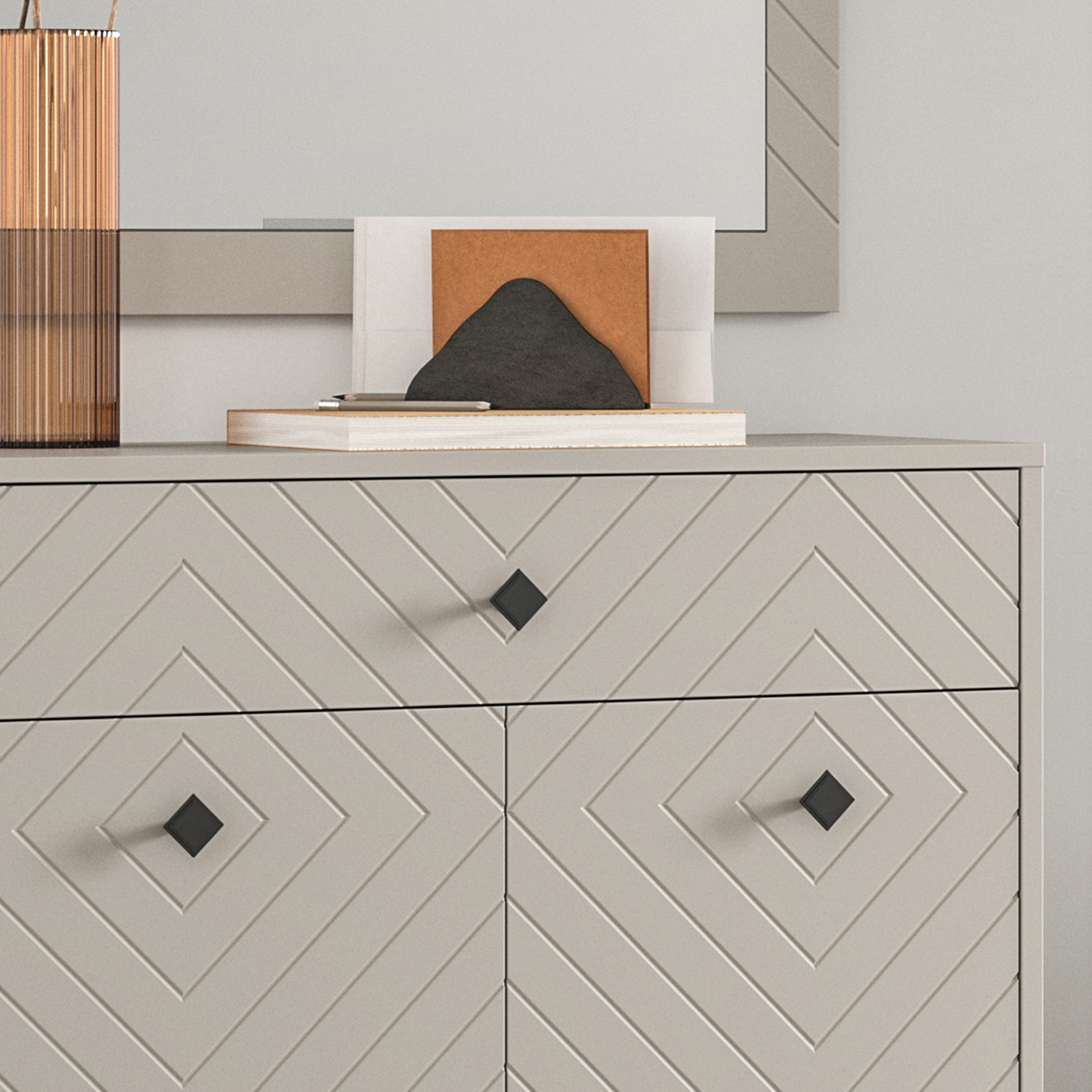Sitzbank NOTES - sandbeige matt - 60 cm