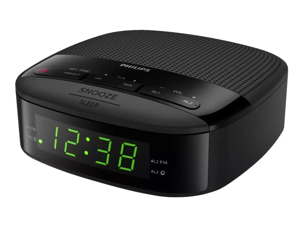 Philips - Radio Alarm Clock FM Digital TAR3205/12 – Sort