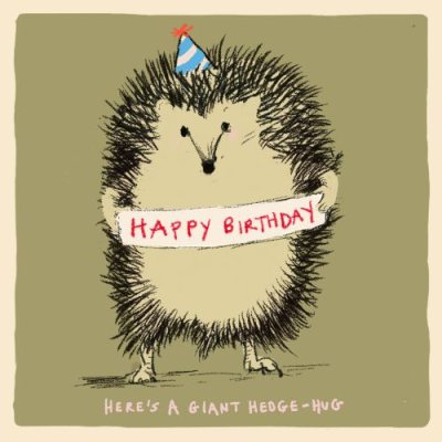 Happy Birthday Hedghog Card