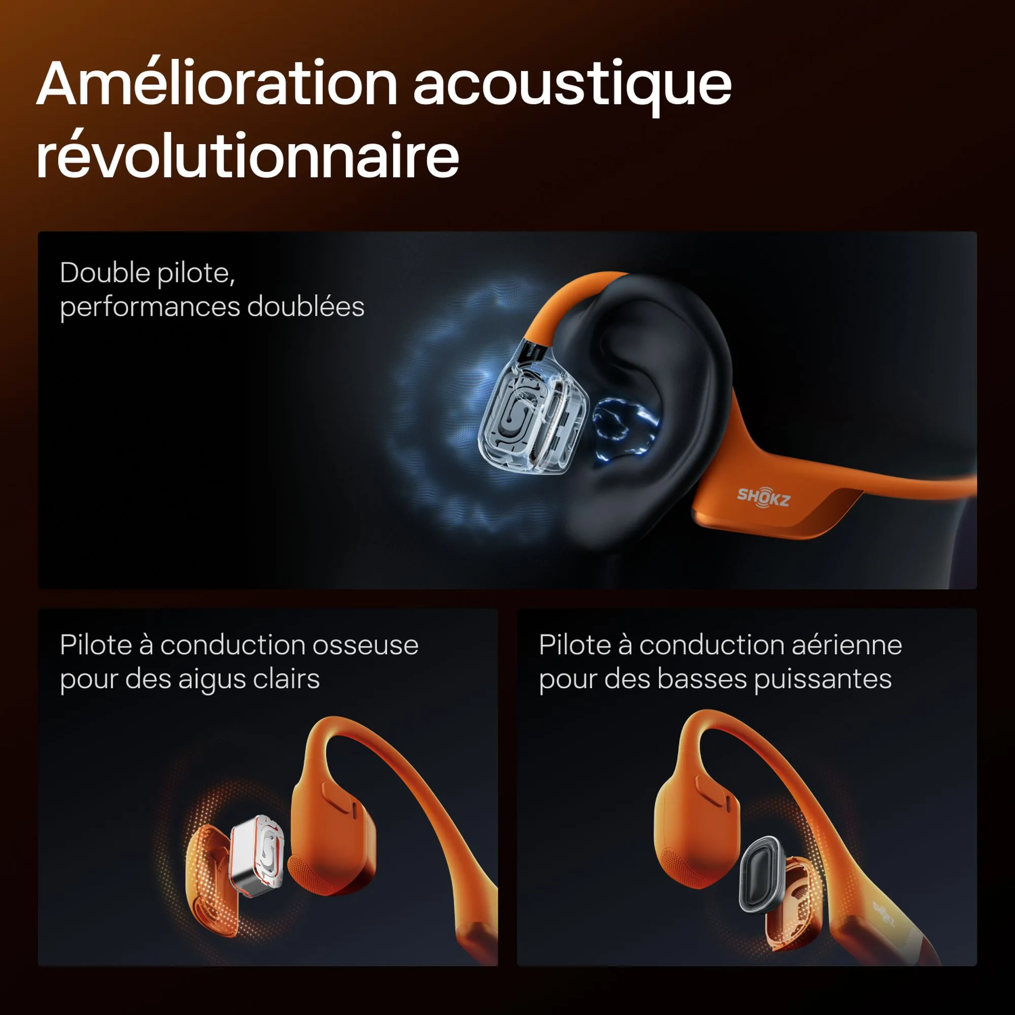 Shokz Open Run Pro 2 Mini Orange Écouteurs Bluetooth