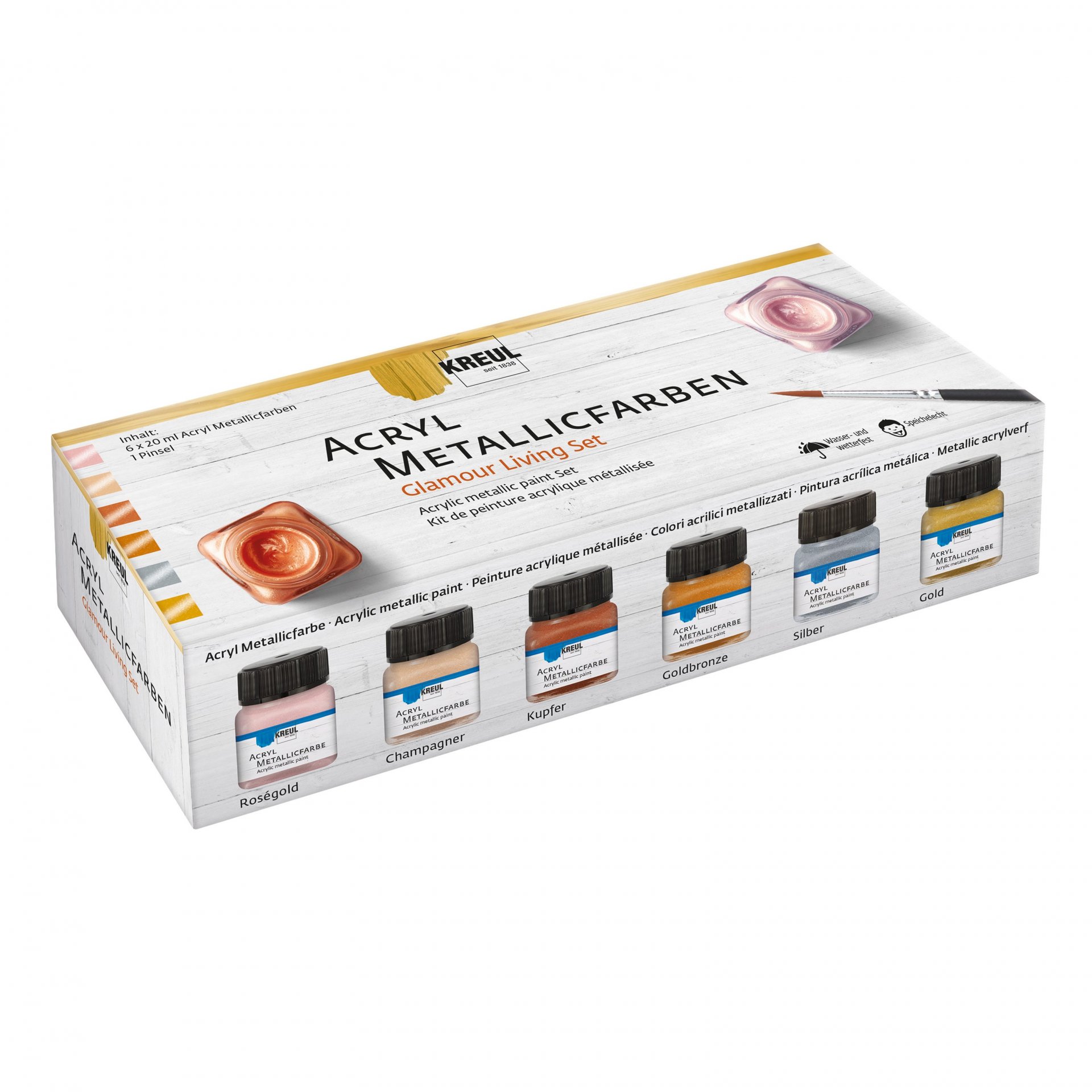Kreul Acryl Metallicfarben, Set