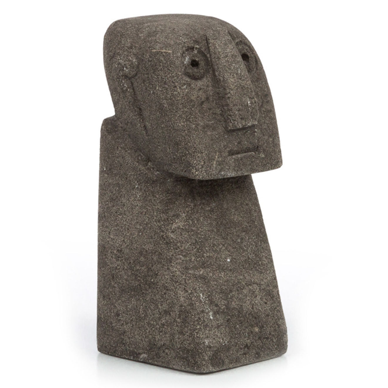 Bazar Bizar Statue de pierre Sumba grise - 4x5x11 cm