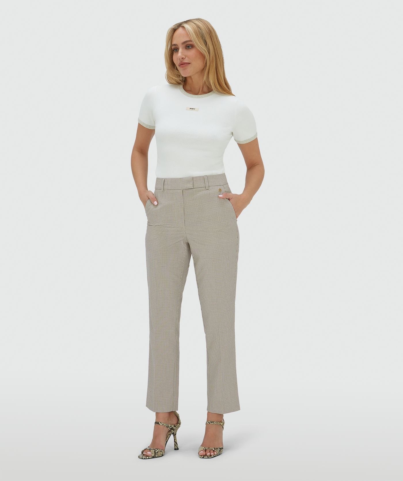 JV-RYKER mid rise pantalon - stone check
