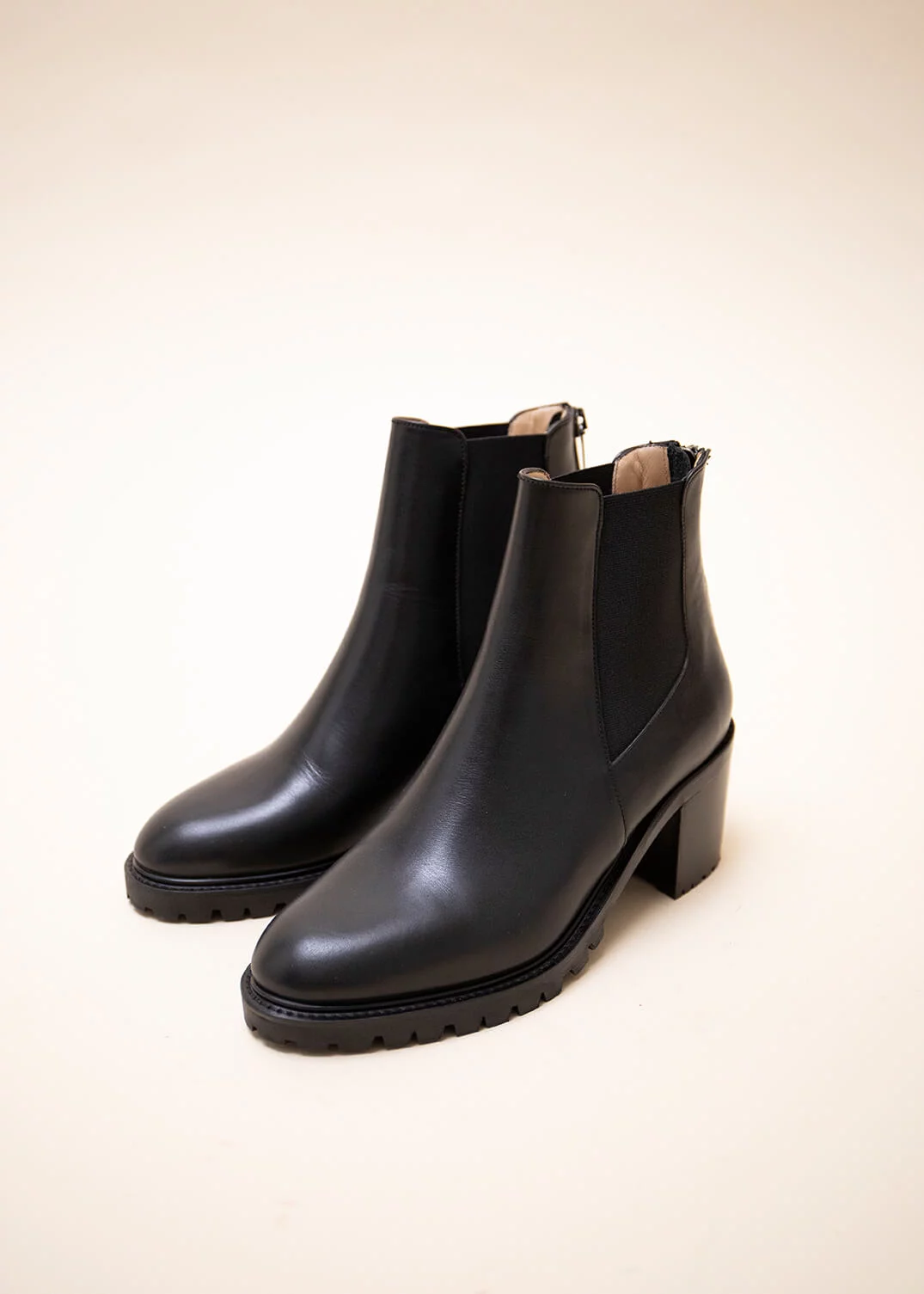BOOTS IRLANDAIS CUIR NOIR
