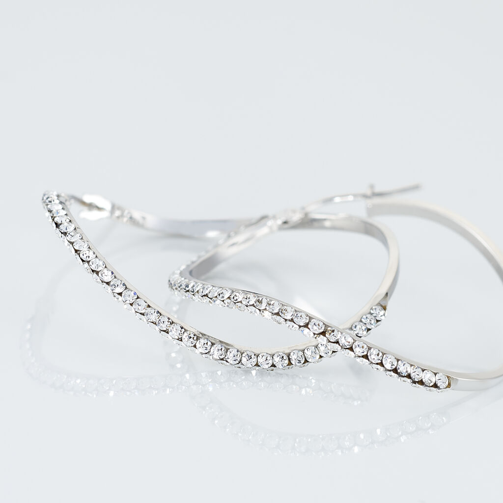 Créoles Honey Or Blanc Strass