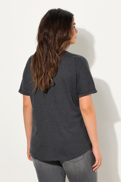 T-Shirt, Schriftmotiv, Oversized, Rundhals, Halbarm