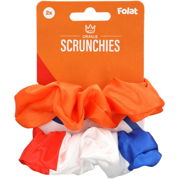 Scrunchie R/W/B en Oranje s/2