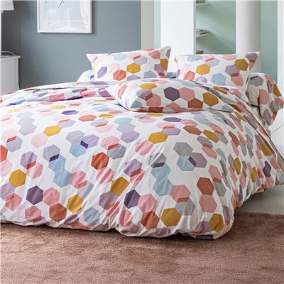 Linge de lit motif graphique - BECQUET CRÉATION