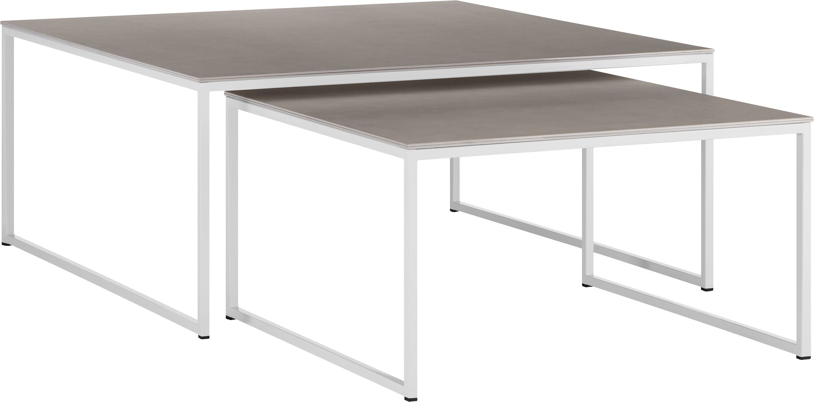 AVEA Salontisch - Beton hell / grau / B: 65.0 cm x T: 65.0 cm x H: 35.6 cm