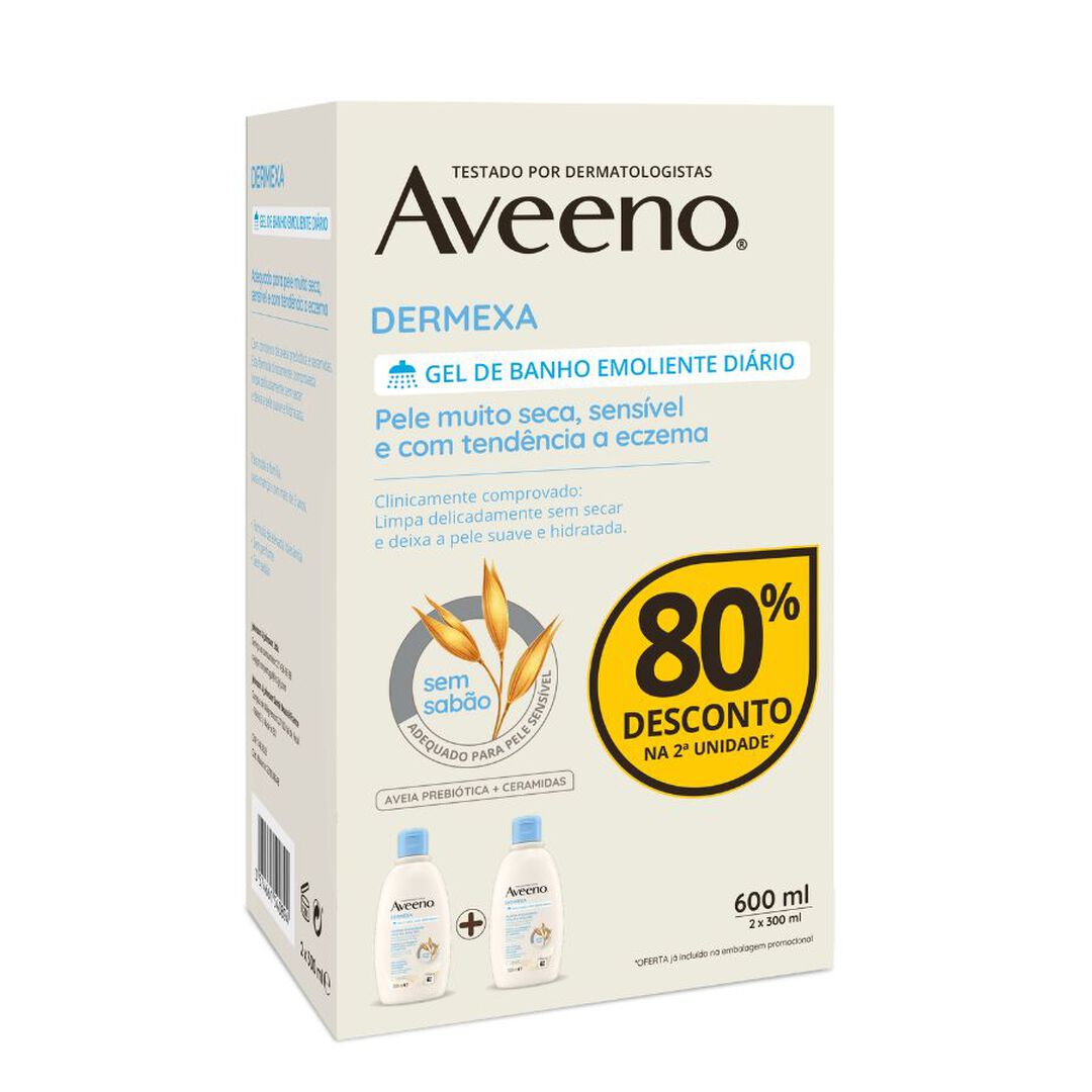 AVEENO  Dermexa - Gel de Banho Emoliente - 600ml