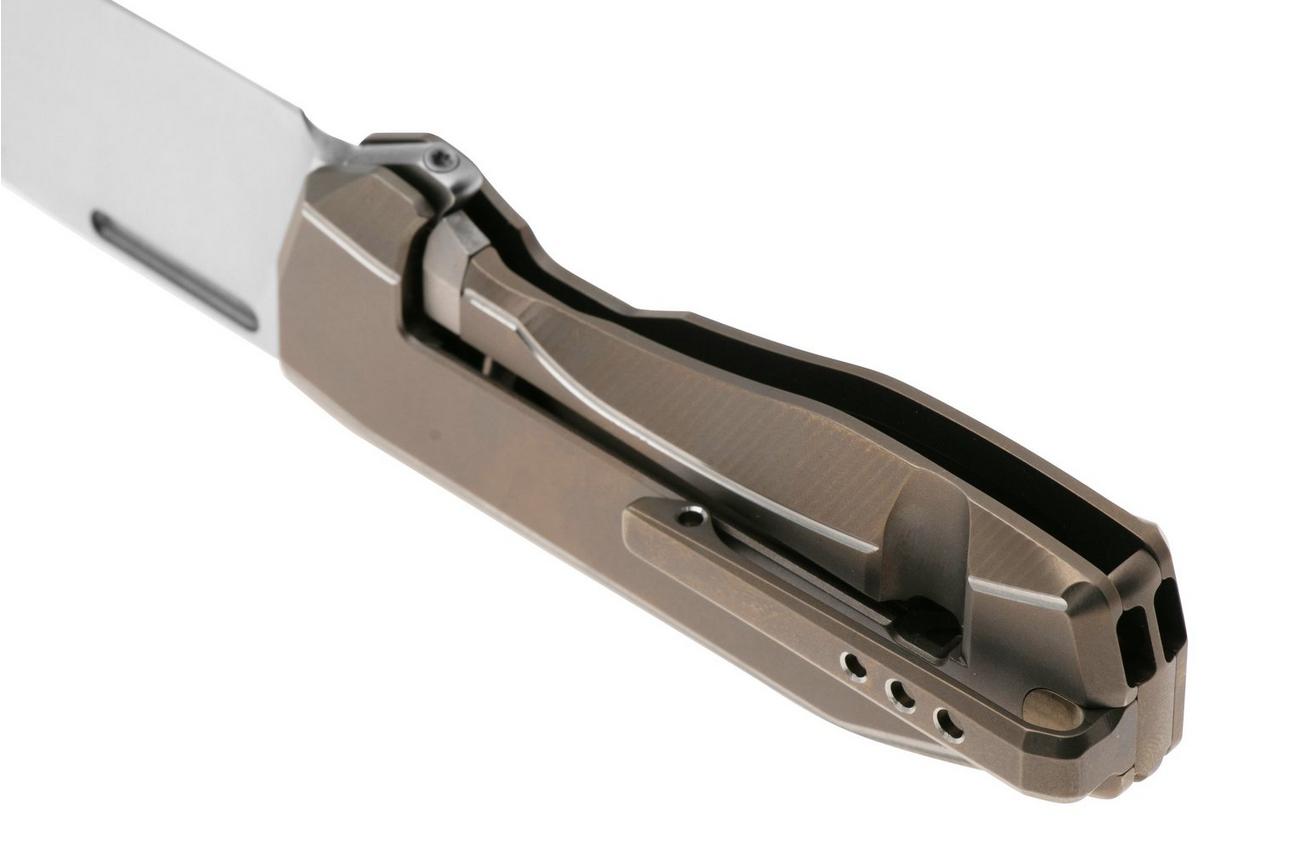 LionSteel N.ONE N1-BR Frame Lock, Magnacut, Bronze Titanium, zakmes