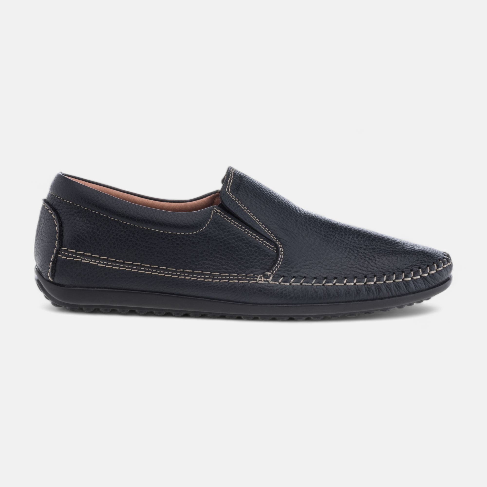 Mocassins Homme en cuir bleu marine