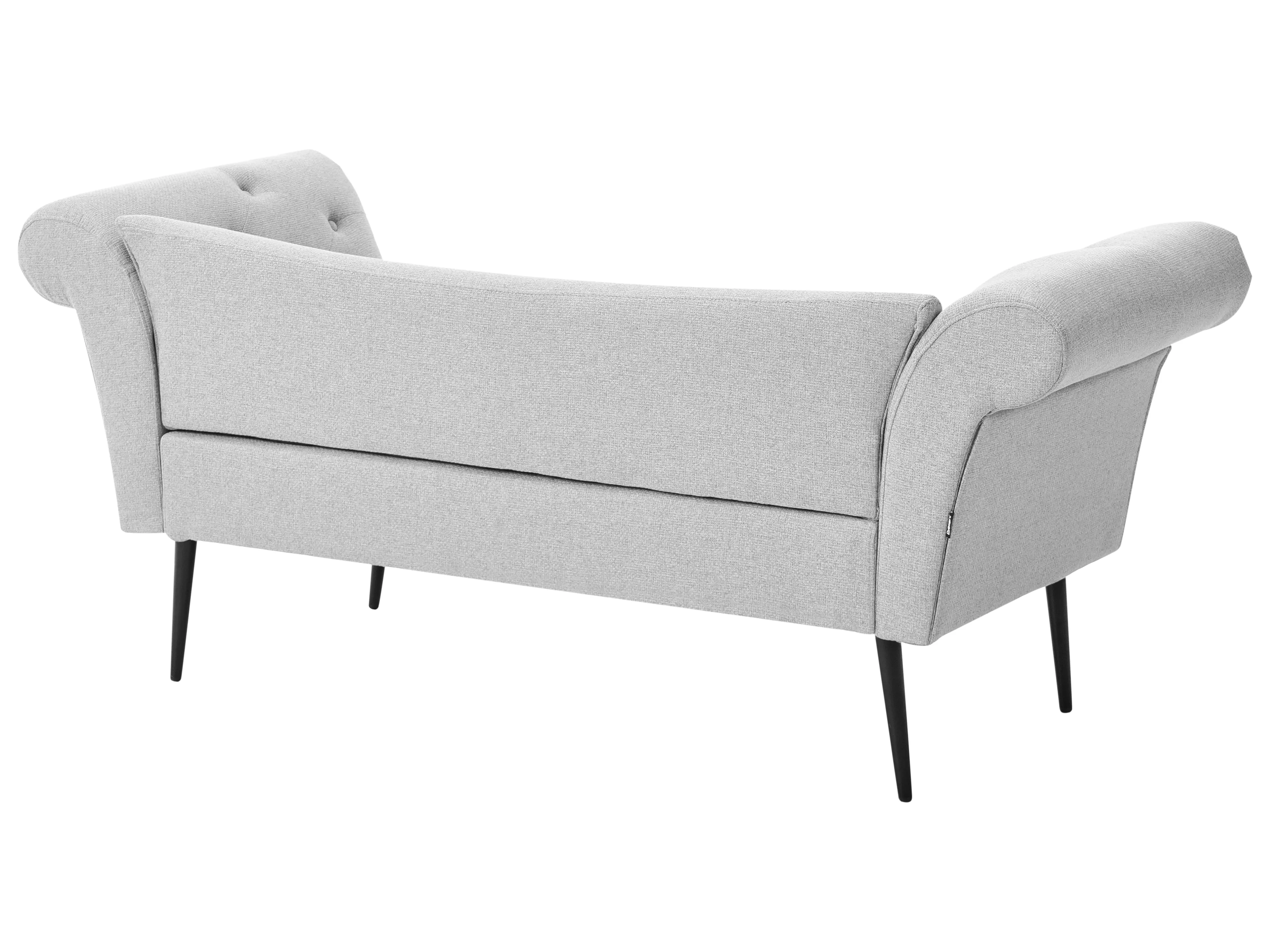 Chaise longue NANTILLY Stof Lichtgrijs