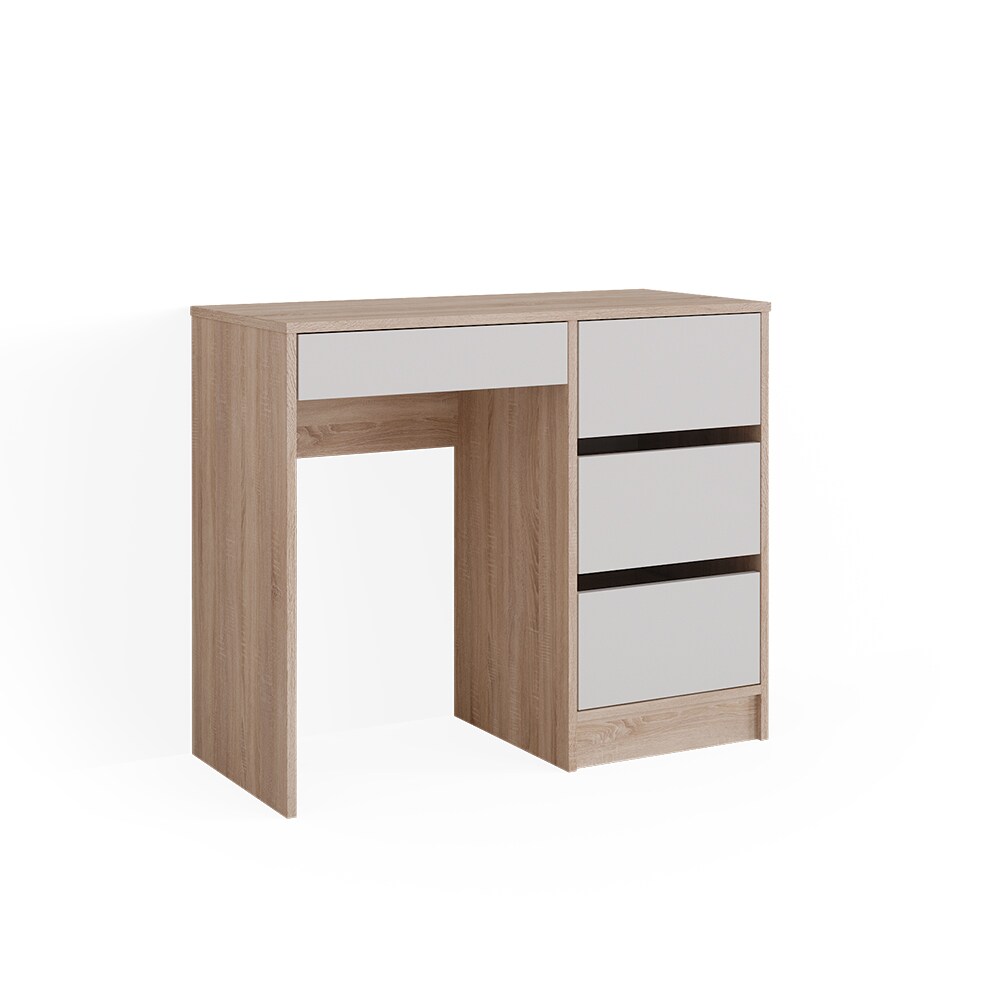 Vicco Schminktisch Sherry Sonoma Weiß, 90 x 75 cm, Frisiertisch, Schubladen