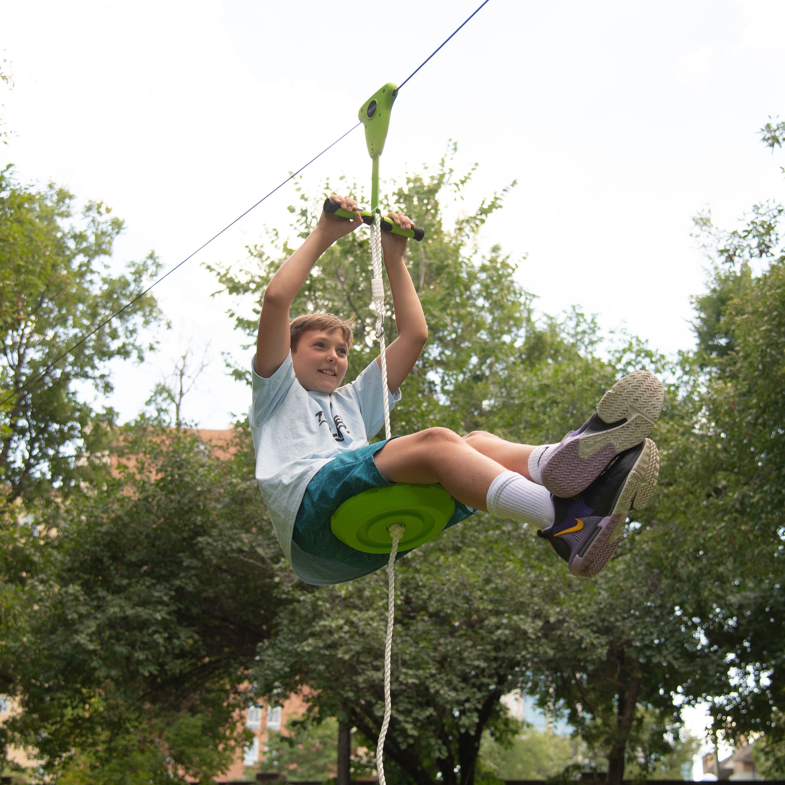 Trelines Seilrutsche mit Bremse (30 m + Schnellaufbau)