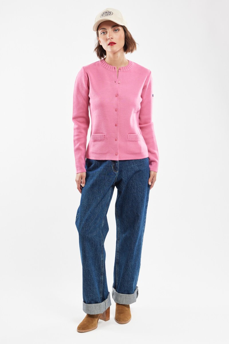 Cardigan col rond - Laine et acrylique