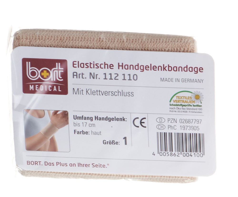 BORT Handgelenkbandage Velcro 8cm Gr2 -19cm beige 1 Stk