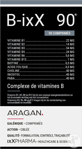 ixX Pharma B-ixX Complexe Vitamines B Énergie Fatigue & Système Nerveux 90 Comprimés