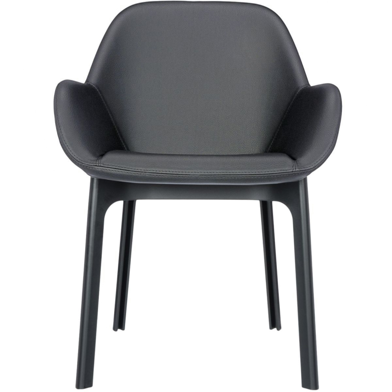 Kartell Clap stoel pvc zwart, zwart onderstel
