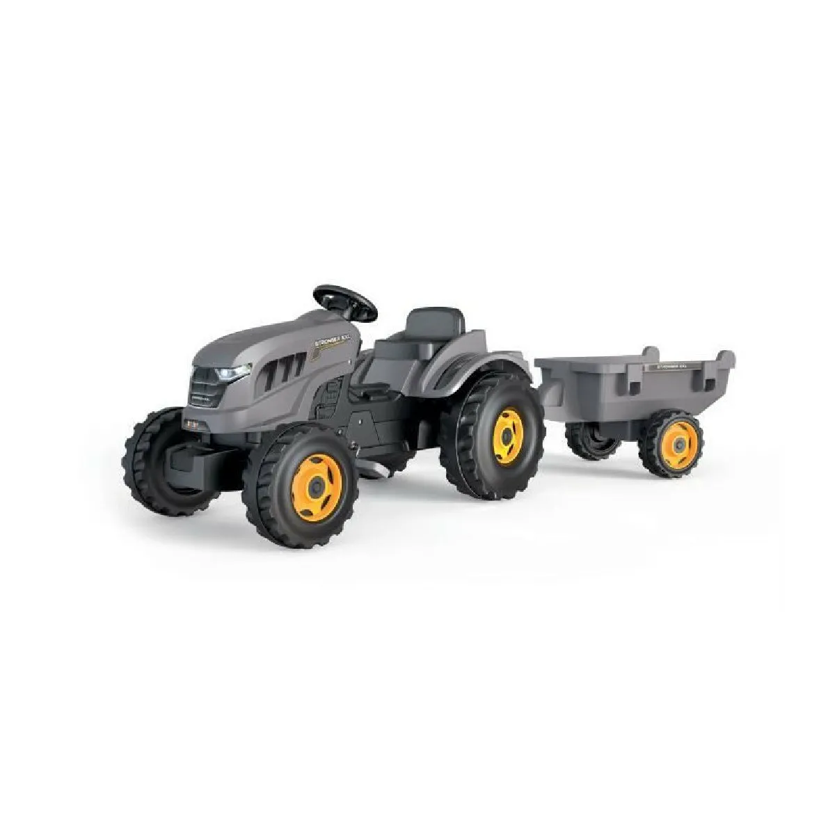 Smoby Tracteur a pédales Stronger XXL + Remorque