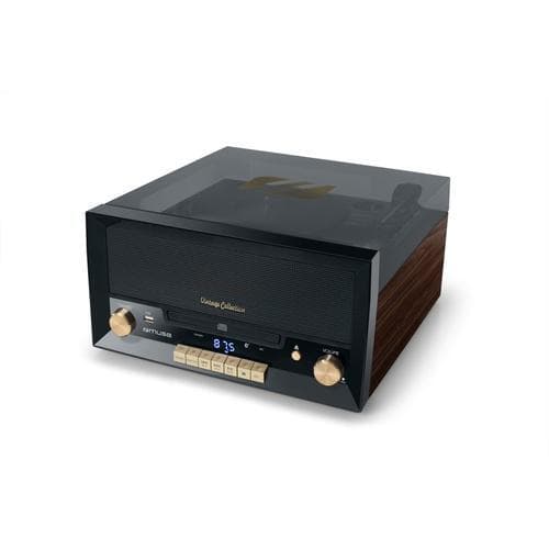 MT-112 W Pladespiller Mikrosystem FM BT CD USB Retro