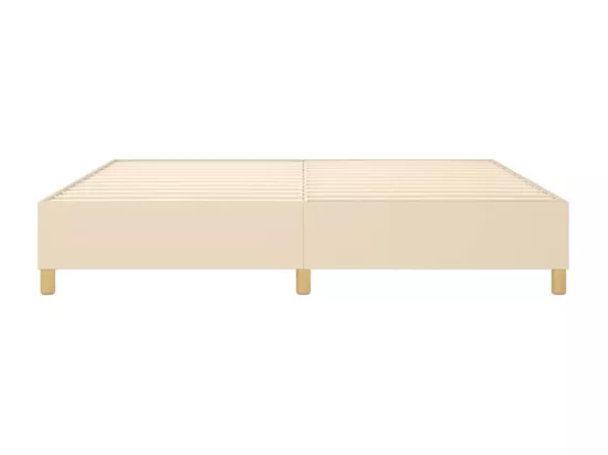 Sommier à lattes de lit Crème 200x200 cm Tissu