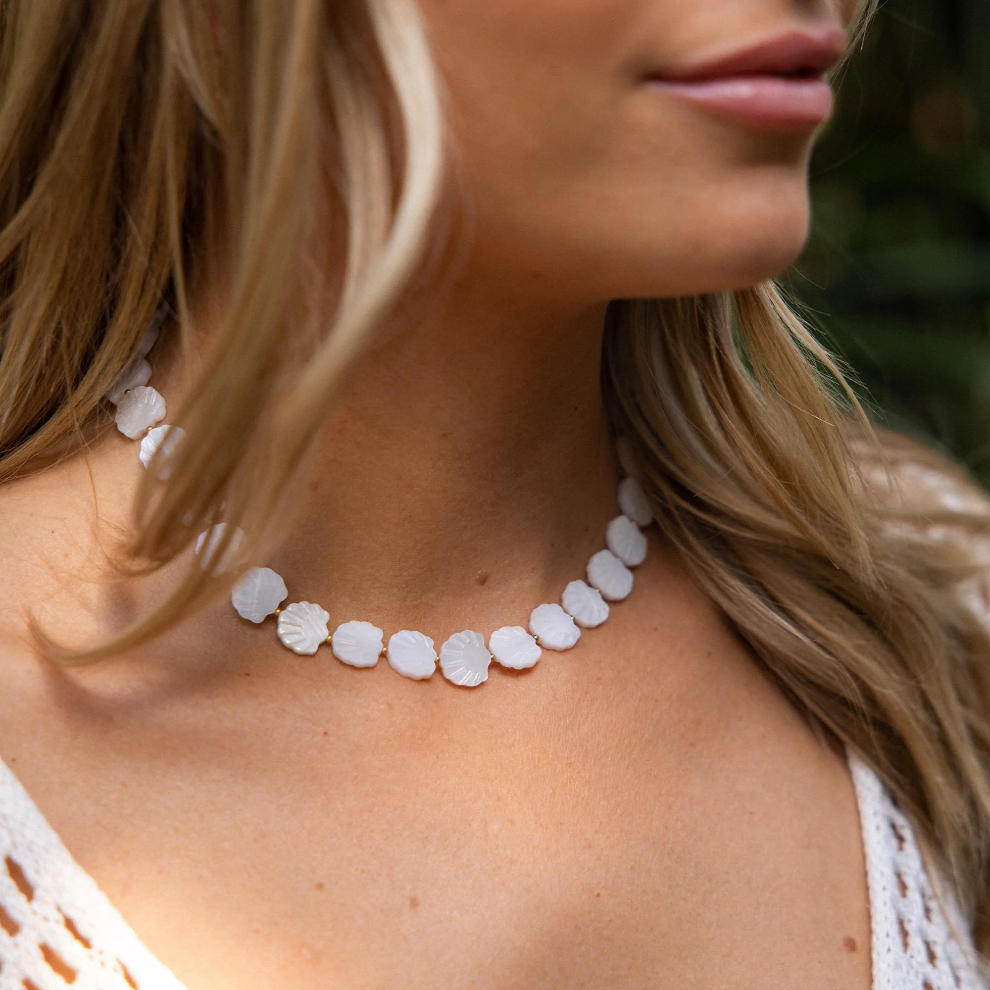 White Sparkle Kette