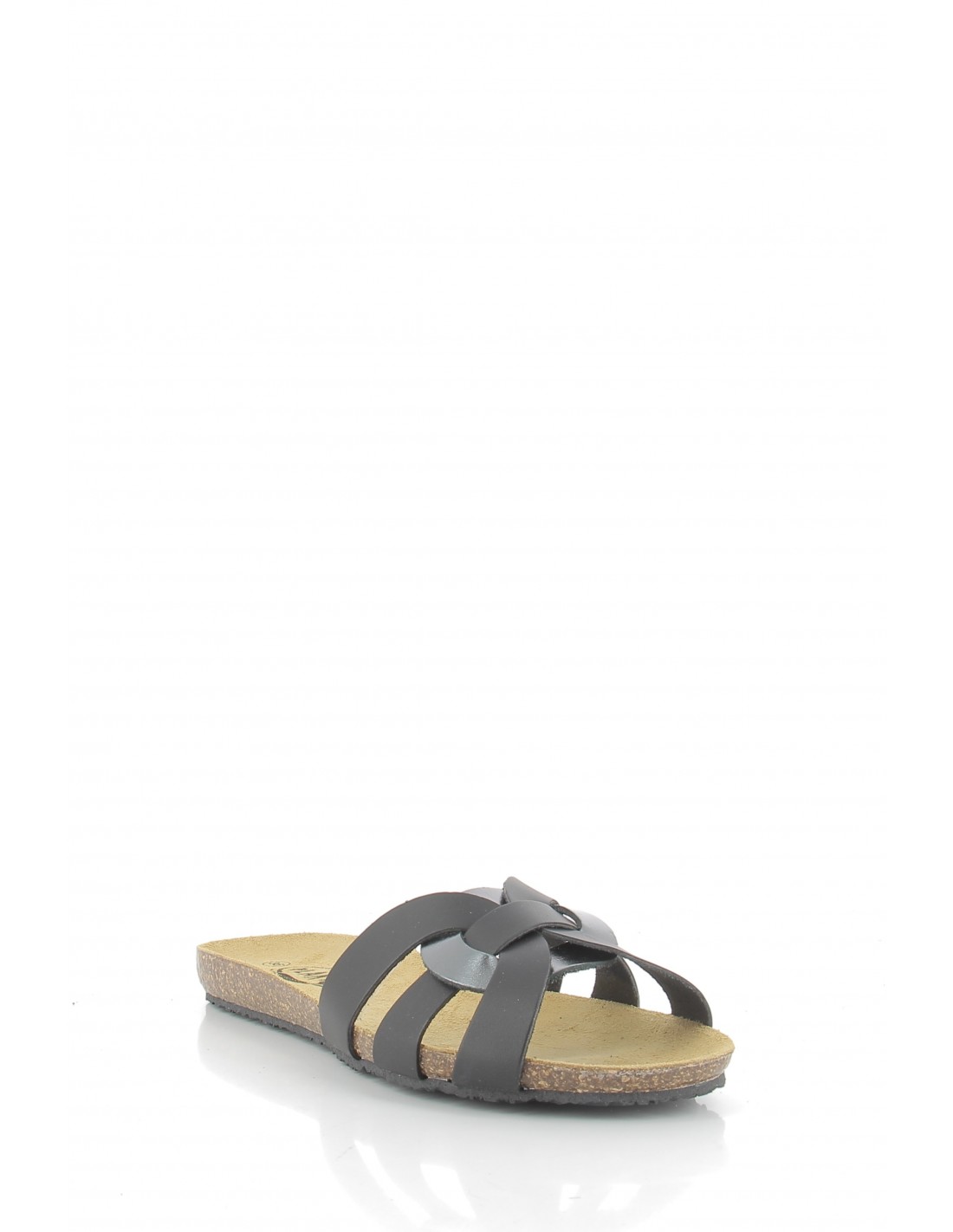 plakton Mules femme mam atlas cuir noir