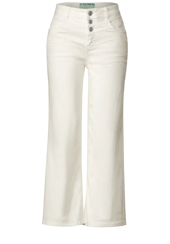 Casual Fit Culotte Jeans - soft ecru washed