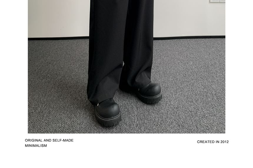 DAZO Studios - Mid Rise Plain Straight Leg Dress Pants