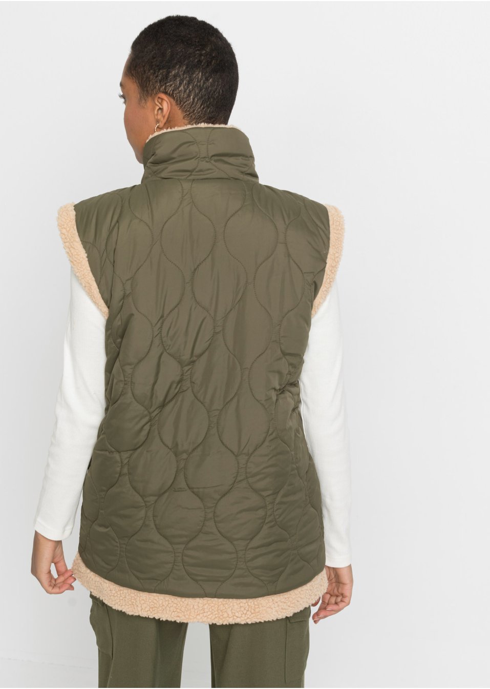 Gilet matelassé sans manches réversible