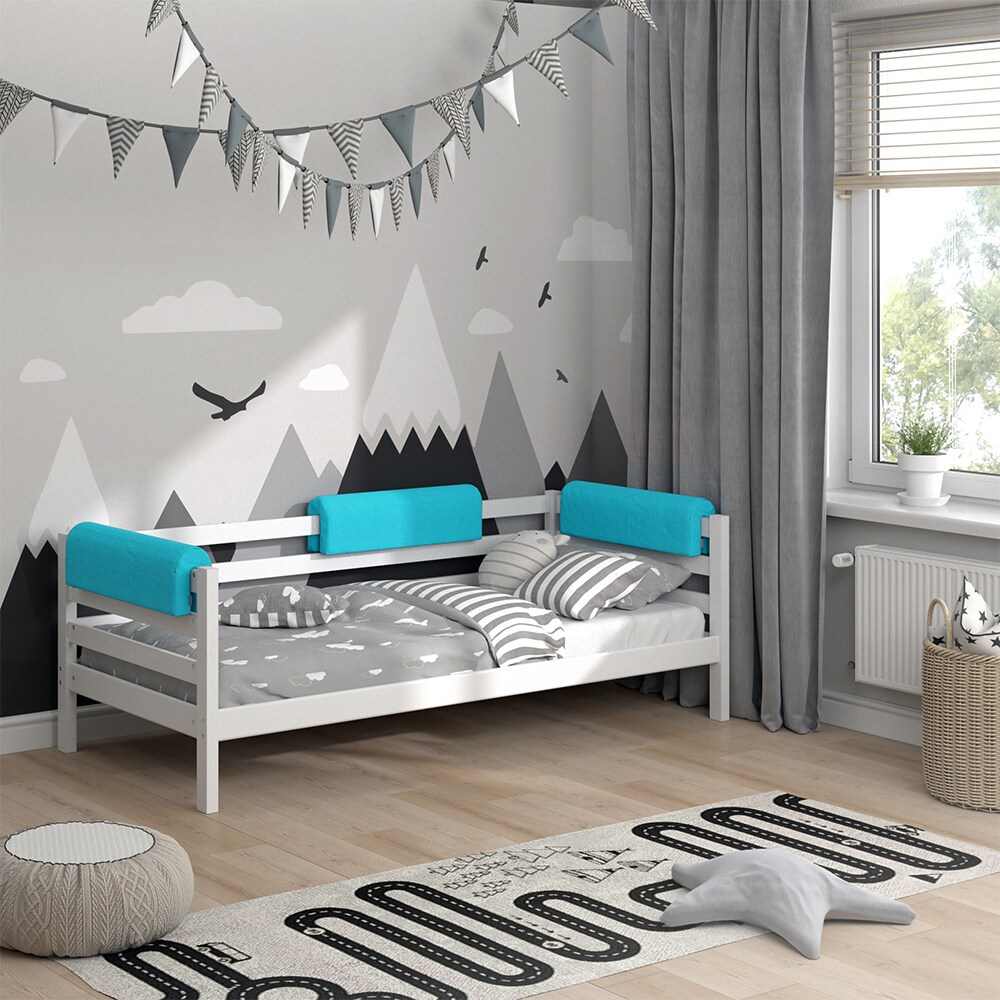 Vitalispa Bettkantenschutz Bettumrandung Kinderbett Kantenschutz türkis Babybett