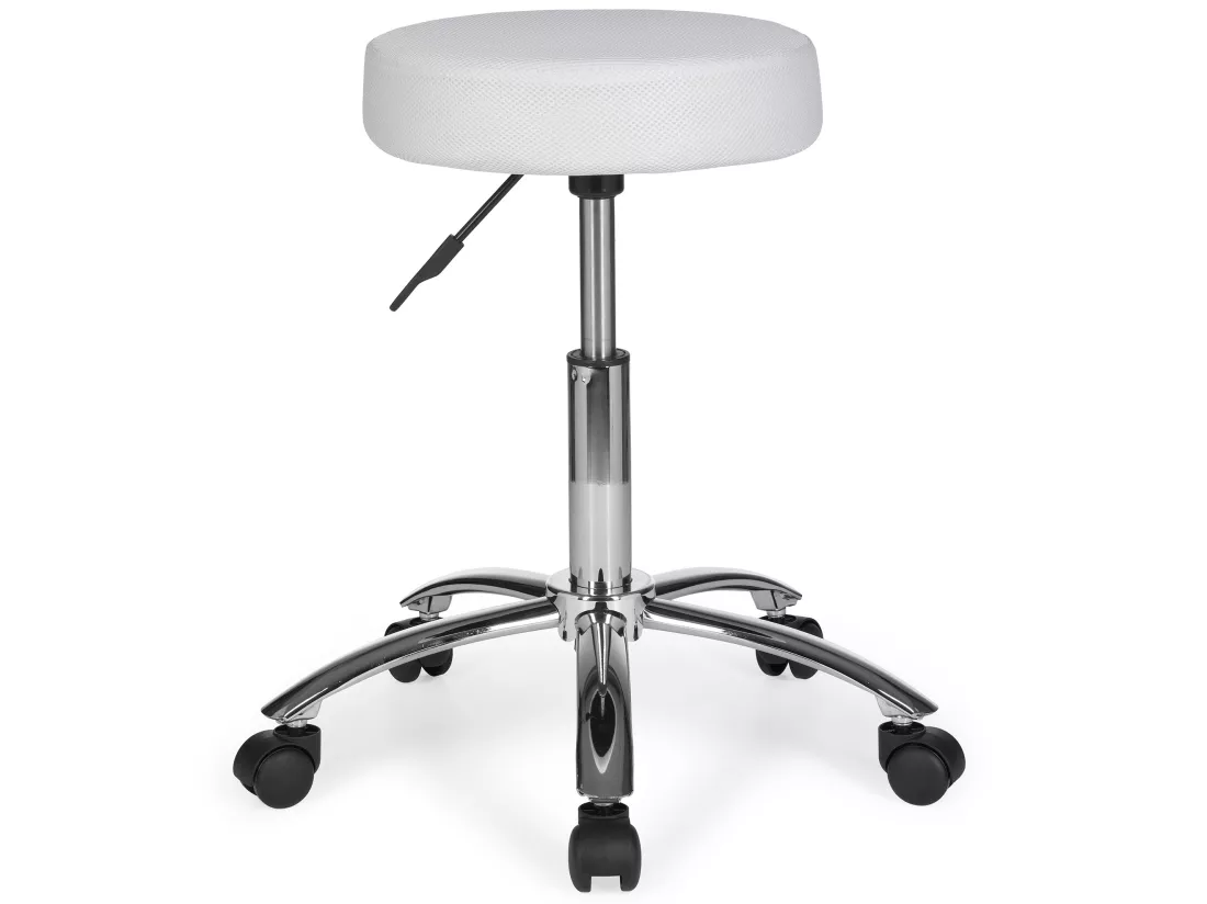 Design Tabouret à Roulettes Pivotant 360° Rembourré Tabouret de bureau