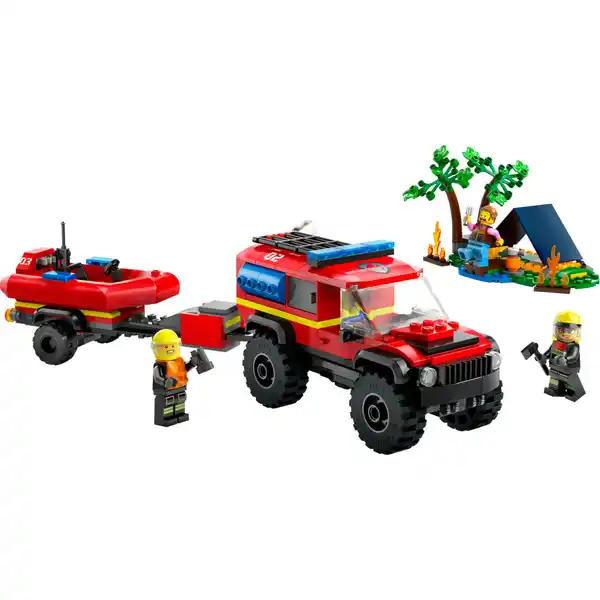 60412 Feuerwehrgeländewagen mit Rettungsboot