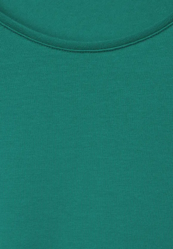 Basic Top in Unifarbe - intense aqua