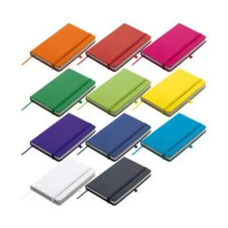 Easy Gifts Notizbuch mit 160 Seiten, DIN A6,blanko, 11 Stück in 11 Farben