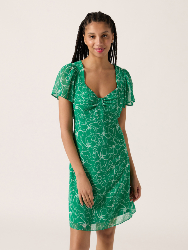 Robe courte décolleté en cœur