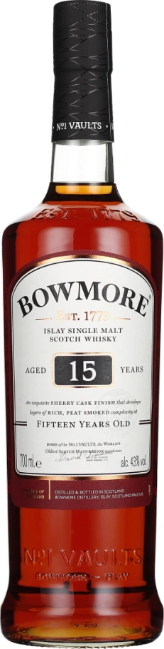 BOWMORE 15 YEARS SINGLE MALT 70CL