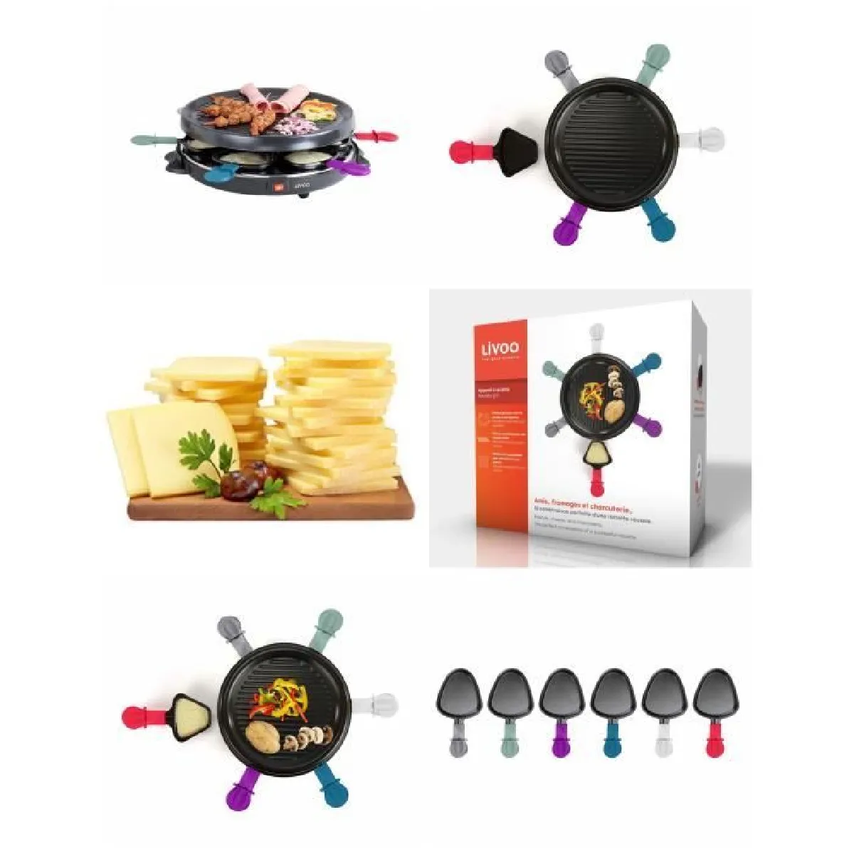 Livoo Raclette 6 personnes 800W